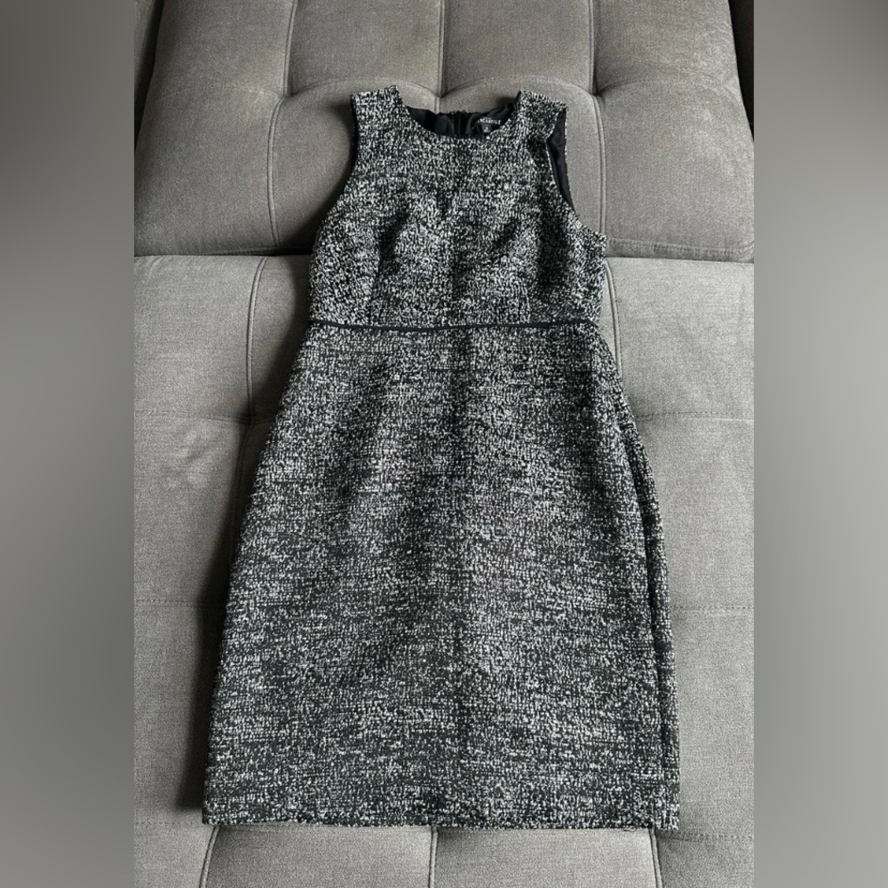 J. Crew Black and Gray Dress